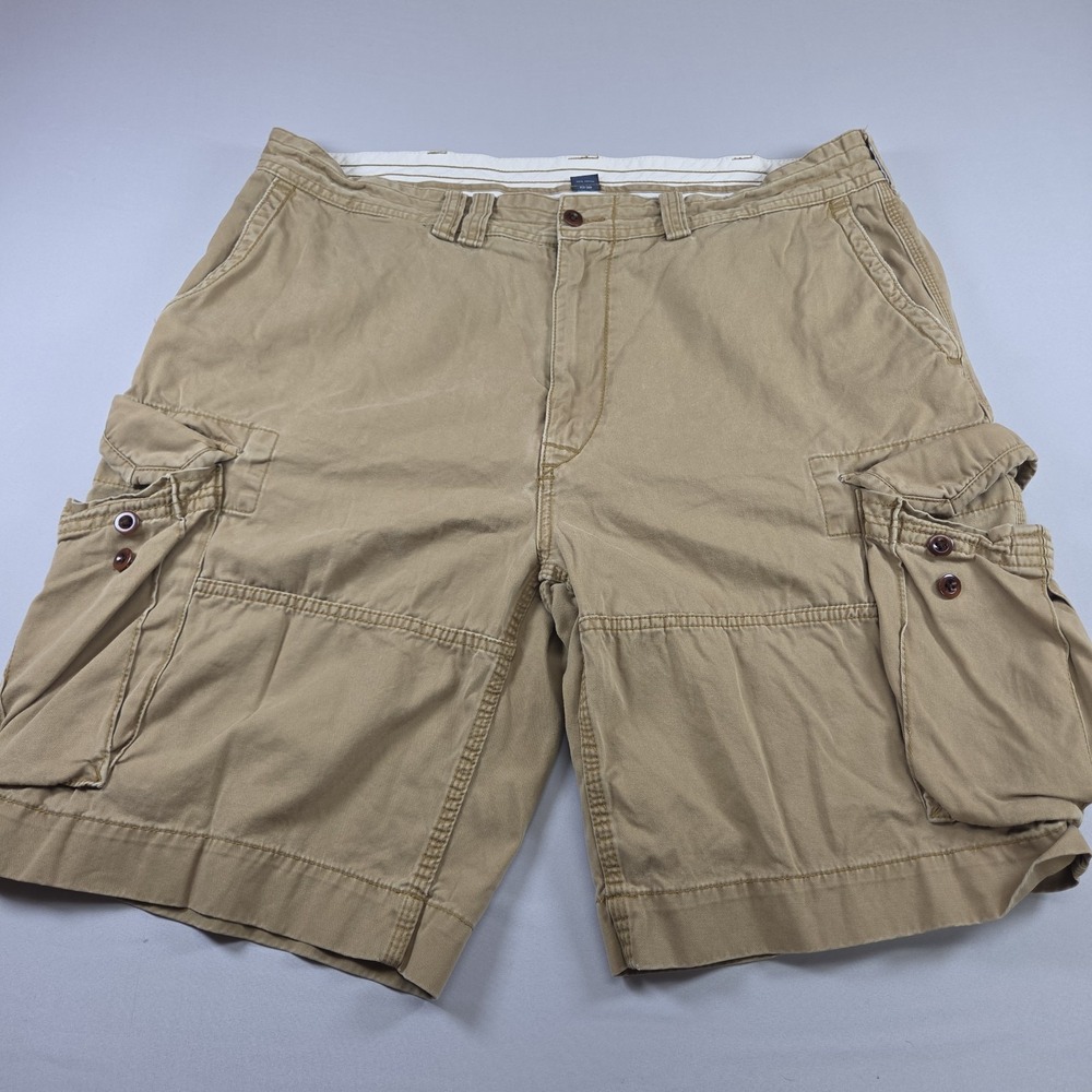Polo Ralph Lauren Khaki Cargo Shorts Size 42B Waist Big Tall Mens Classic Fit